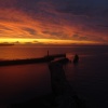 Whitby Pier at Sunset