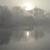 Early morning fog over the Cumbrian lakes