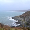 Cornish coastline walking out to Rame Head Chapel