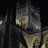 Bath Abbey illuminated at night