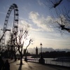 Queen's Walk, Thames Embankment & London Eye.