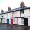 Colourful Cottages all in a row.