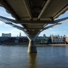 Under the Millenium Bridge, London
