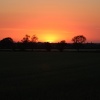 Sunset over Flecknoe Village, Warwickshire