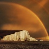 Golden Rainbow over the Seven Sisters