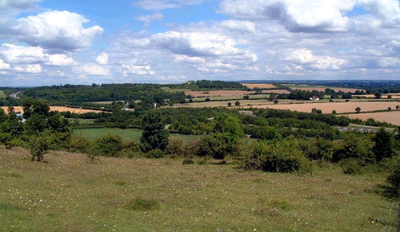 The landscape surounding Old Burghclere