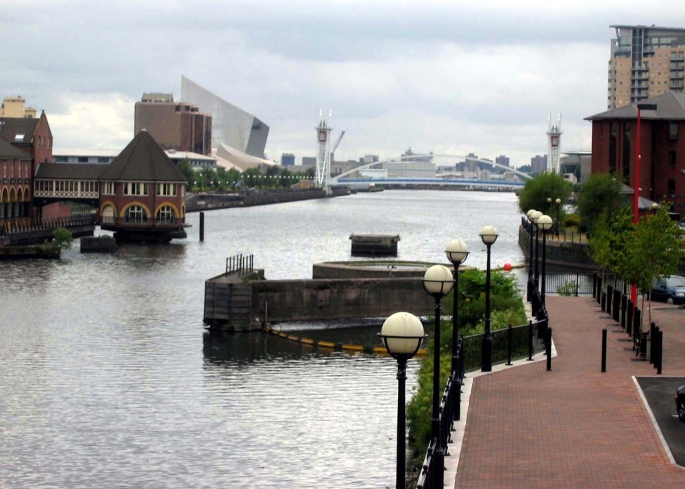 "Salford Docks" by Elizabeth Cockburn at PicturesofEngland.com