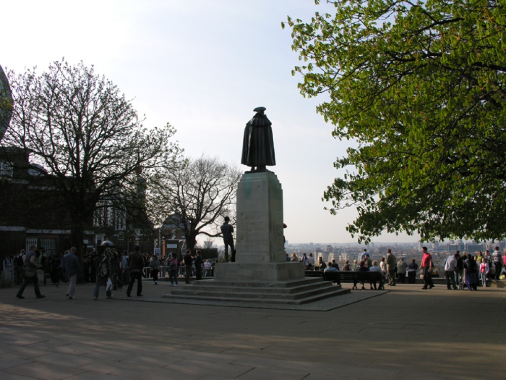 Statue of General James Wolfe, Greenwich Park, Greenwich, Greater London. Spring 2005