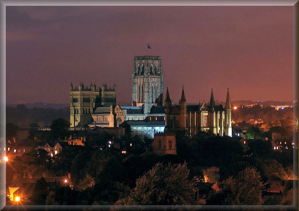 Evening view of the magnificent, Durham Cathedral & surround in Durham City...5th Oct. 2005.