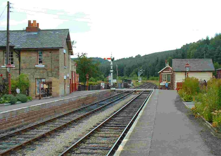 View looking North, Levisham station, North York Moors Railway.