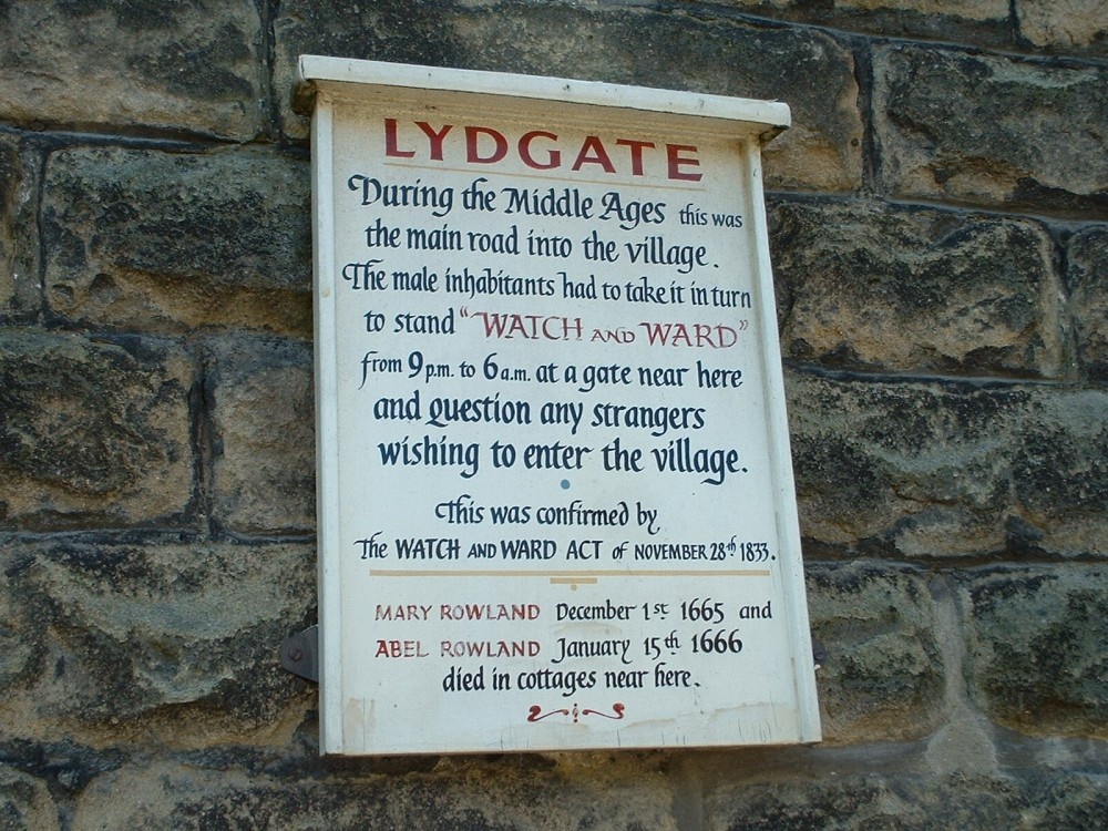 Plague Sign, Eyam, Derbyshire Peak District