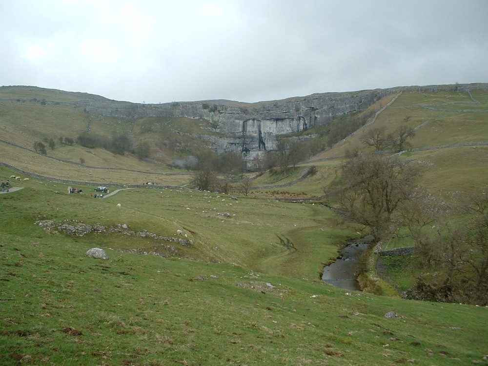 Malham Cove. An ancient post-glacial waterfall, Malham, Yorkshire Dales.