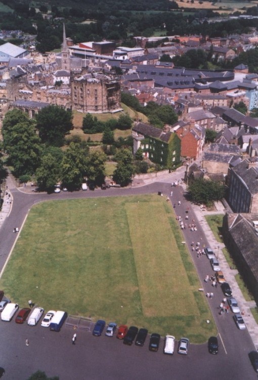 Durham Castle & Cathedral green from the tower