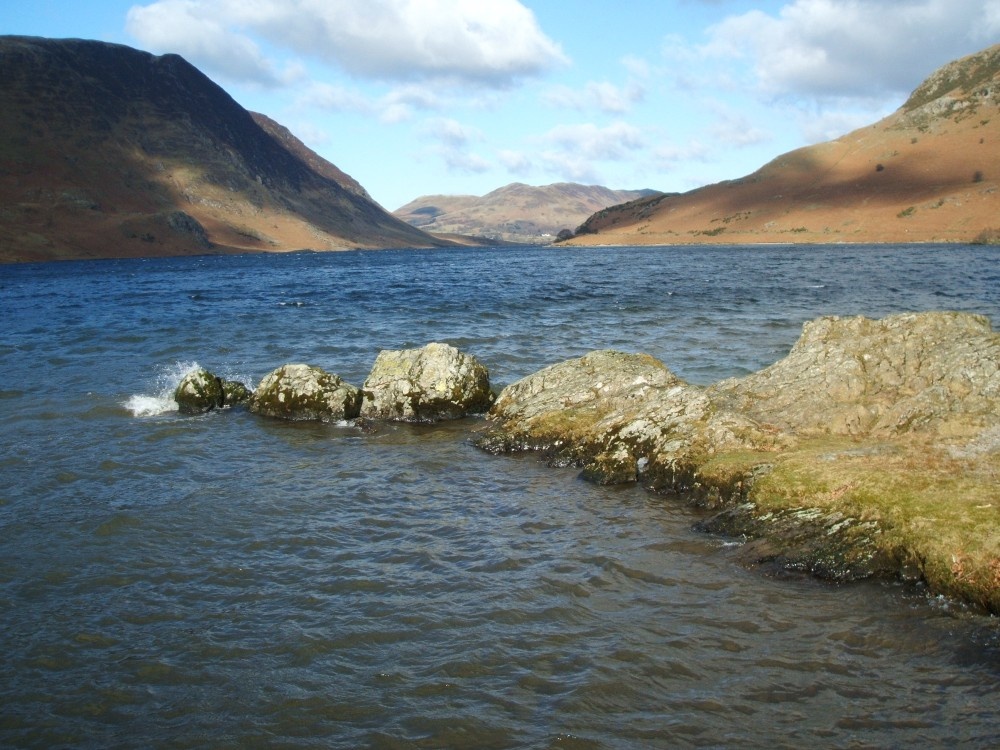 A very cold feb. day at Crummock Water, The Lake District.