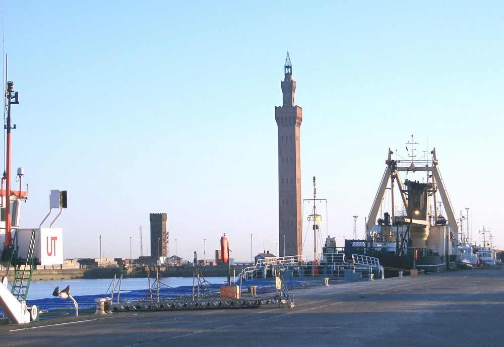 The dock tower in Grimsby, Lincolnshire