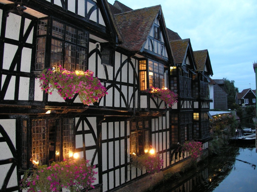 This is the Old Weavers House from 1507 on the High Street of Canterbury, Kent in Sept. of 2005