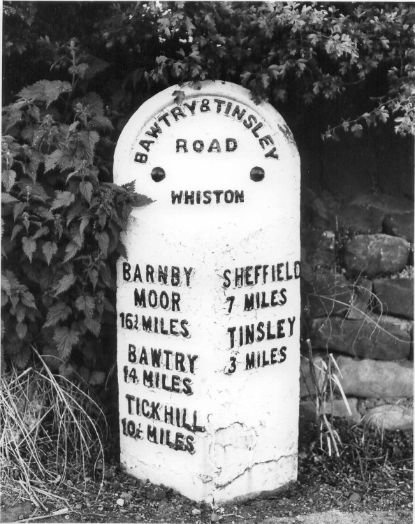 Road marker, Whiston, South Yorkshire