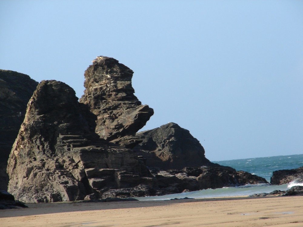 What does this rock remind you of? Porthcothan Bay, Cornwall.