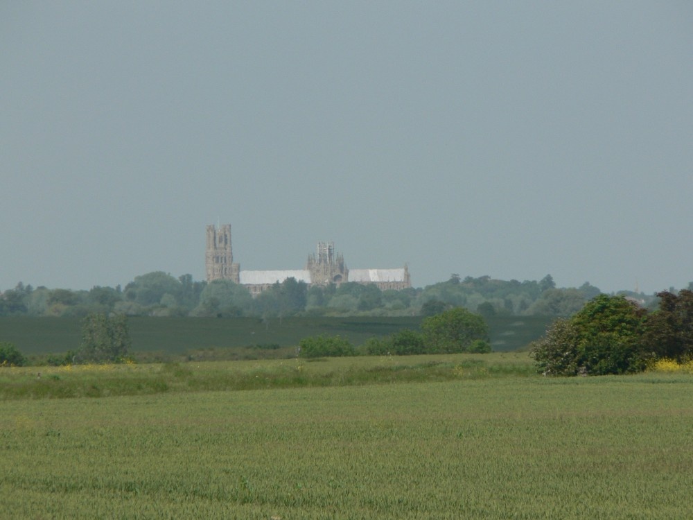 Ely Cathedral from a distance on my way home