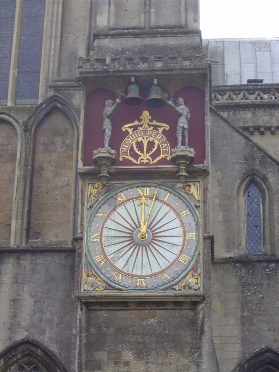 The clock of the Cathedral in Wells