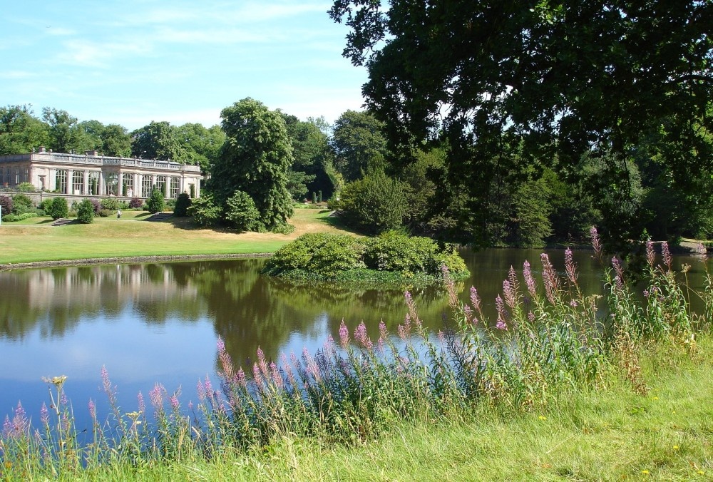 Looking across the lake at Lyme Park, Cheshire