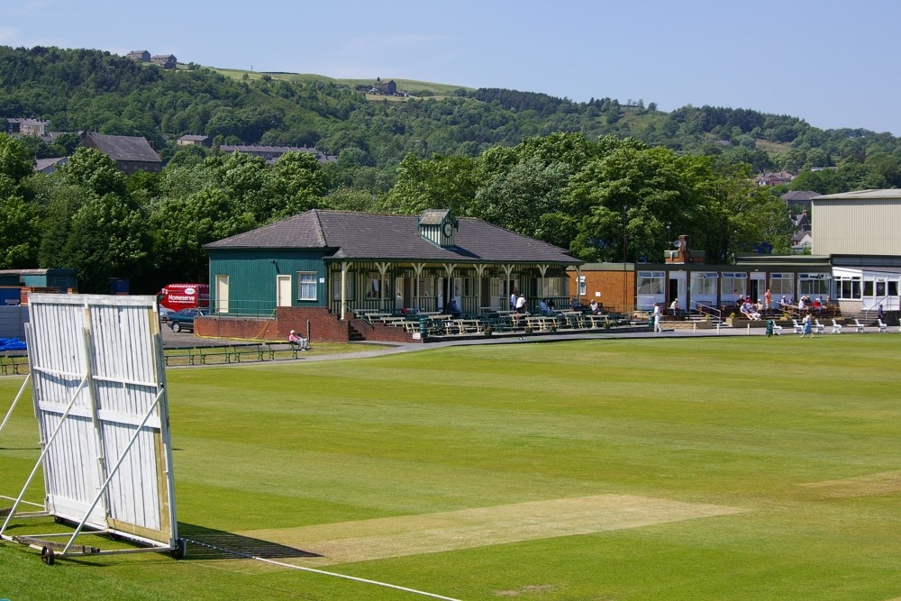 Ramsbottom Cricket Club Pavilion, home of the Lancashire League site.