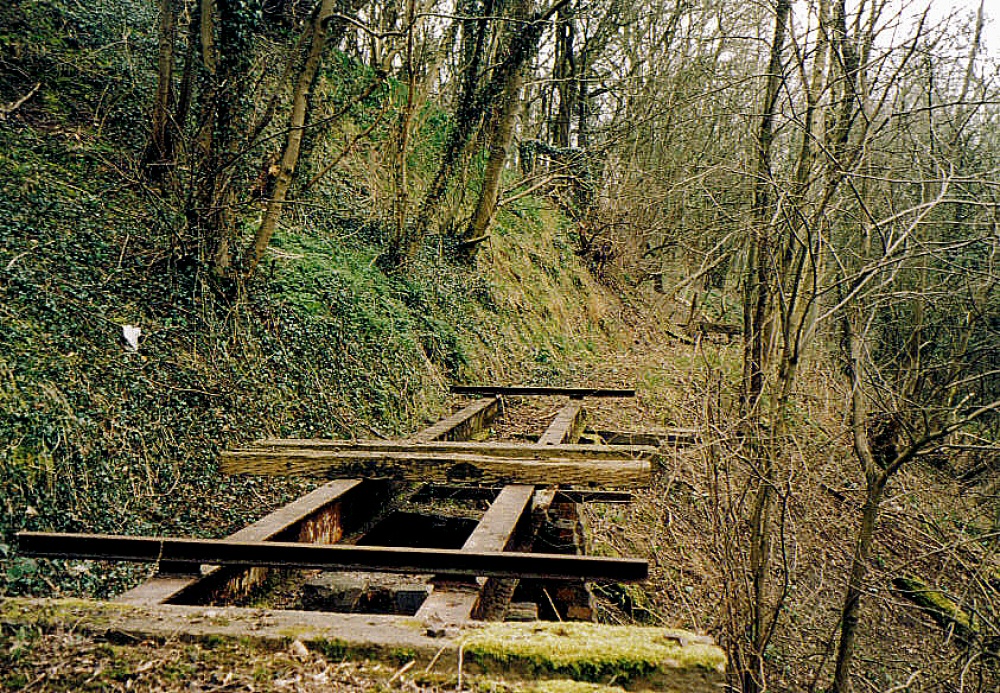 The old tramway in Dudley forest in the W. Midlands. The tramway closed in 1949.