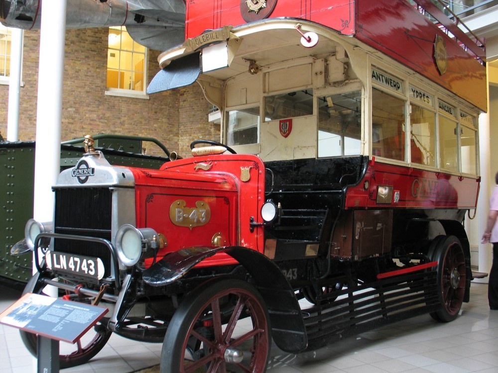 Imperial War Museum, London. Omnibus used in World War One