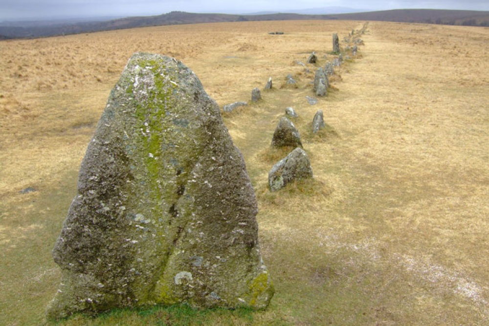 Merrivale rows also know has the Plague Market, - On Dartmoor National Park, Devon