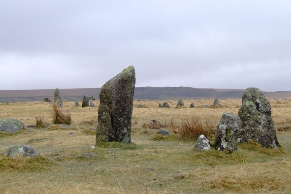 Merrivale rows also know as the Plague Market, - On Dartmoor