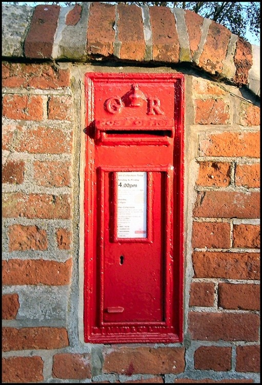 A wall mounted George V postbox, Brant Broughton, Lincolnshire.
