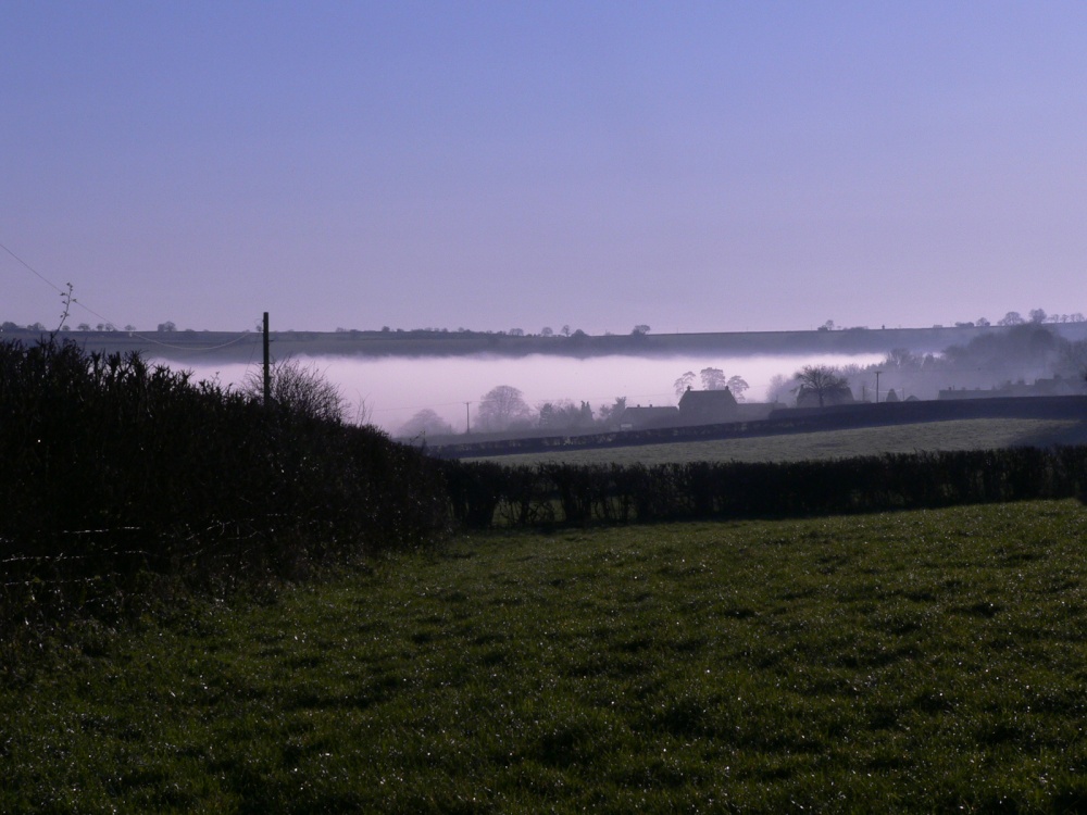 Low lying fog, on Somerset levels