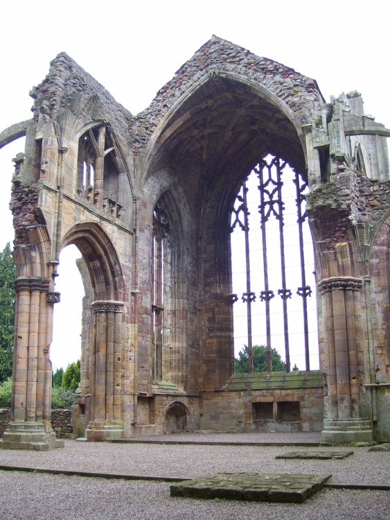 Melrose Abbey Ruins, Melrose, Borders, Scotland.