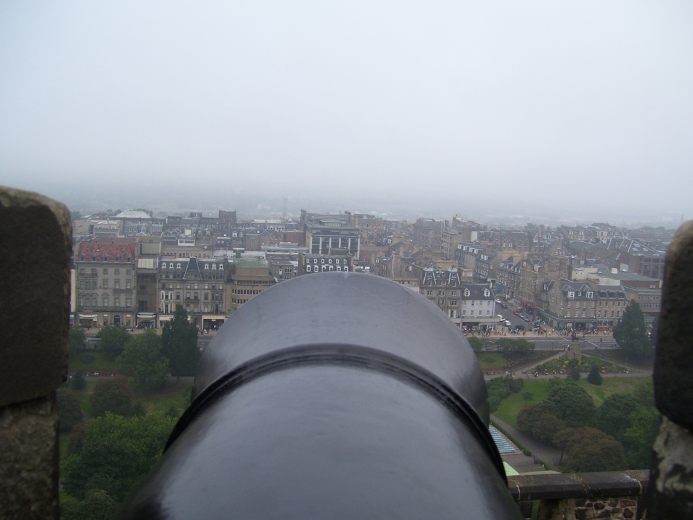 View of Edinburgh from the Castle, Edinburgh, Midlothian, Scotland.
