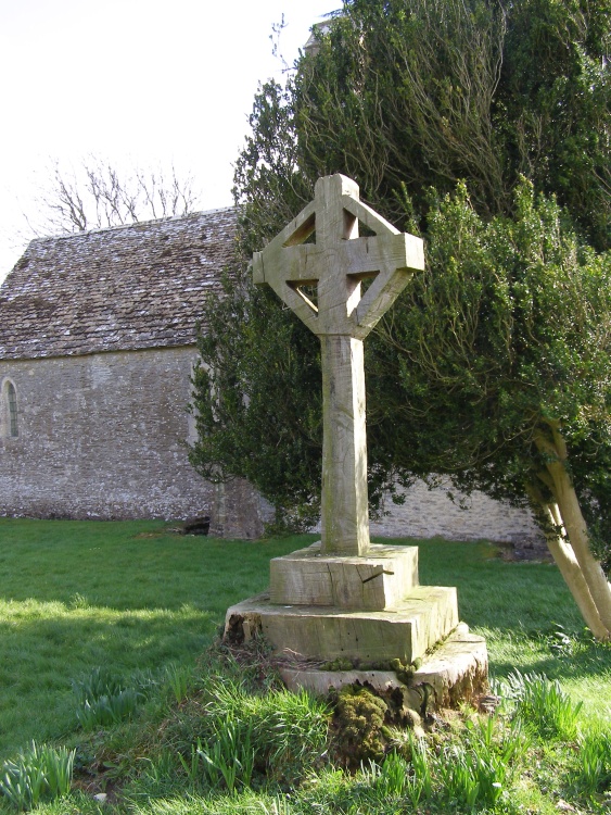 Cross at Ampney St. Mary Church, Ampney Crucis, Gloucestershire.