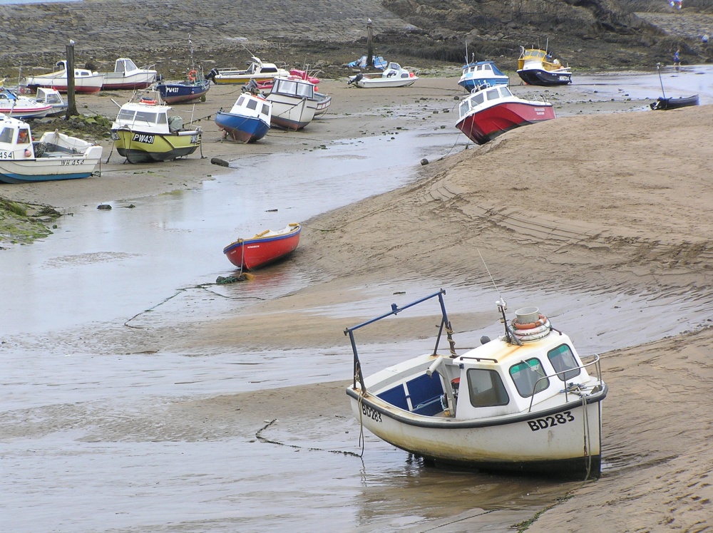 Bude at low tide, Cornwall