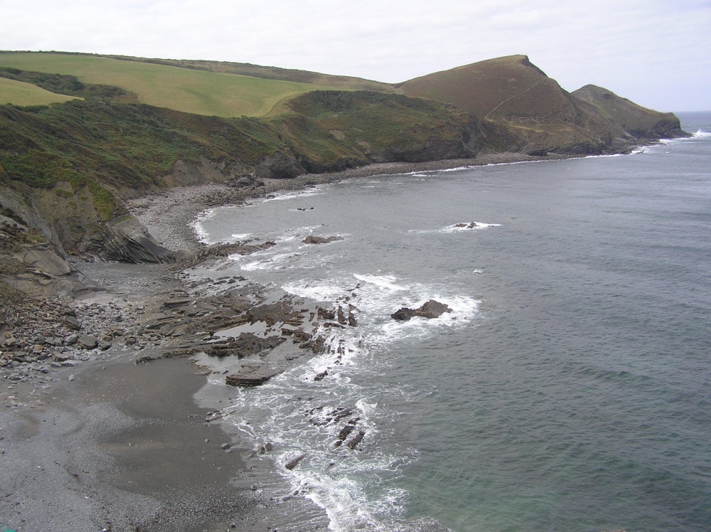 Looking west towards Boscastle from cliffs above Crackington Haven, Cornwall