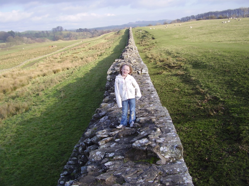Abigail on Hadrians wall. - Feb 07