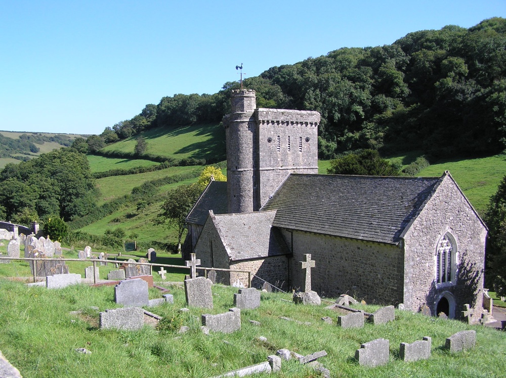Branscombe parish church, South Devon.  Normally a peaceful, pretty village.