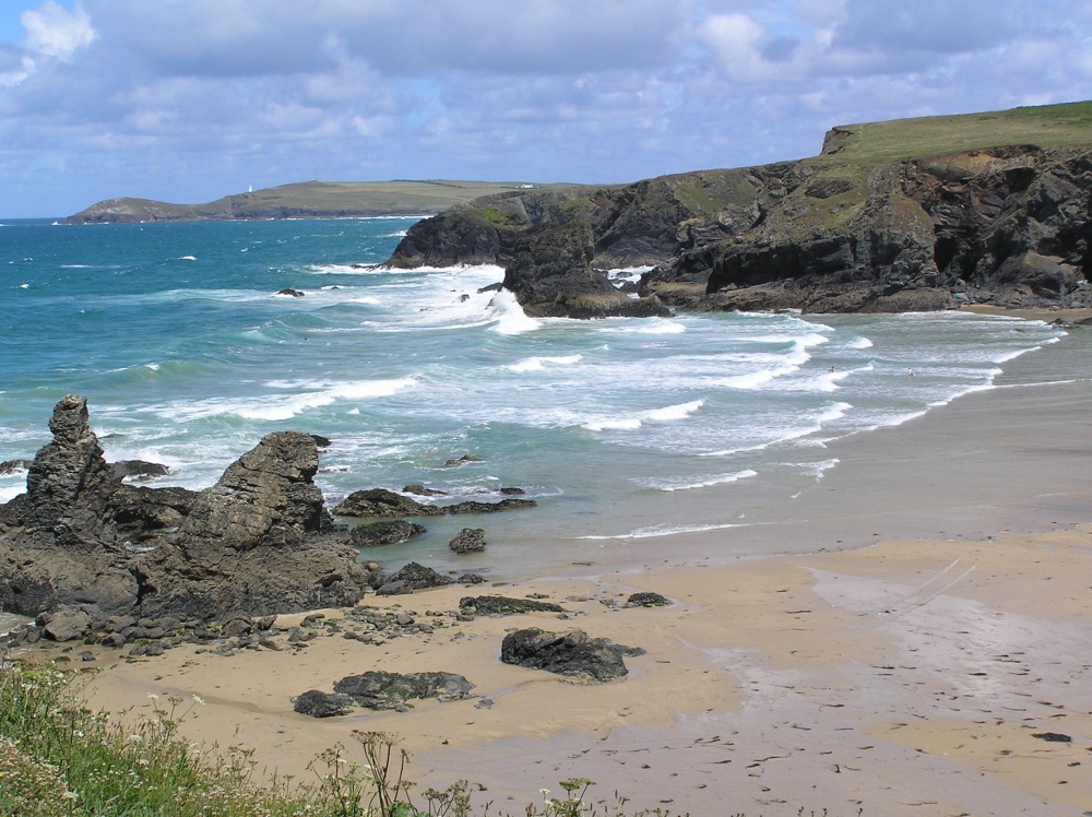 One of many fabulous surfing beaches on the north coast of Cornwall, Porthcovan.