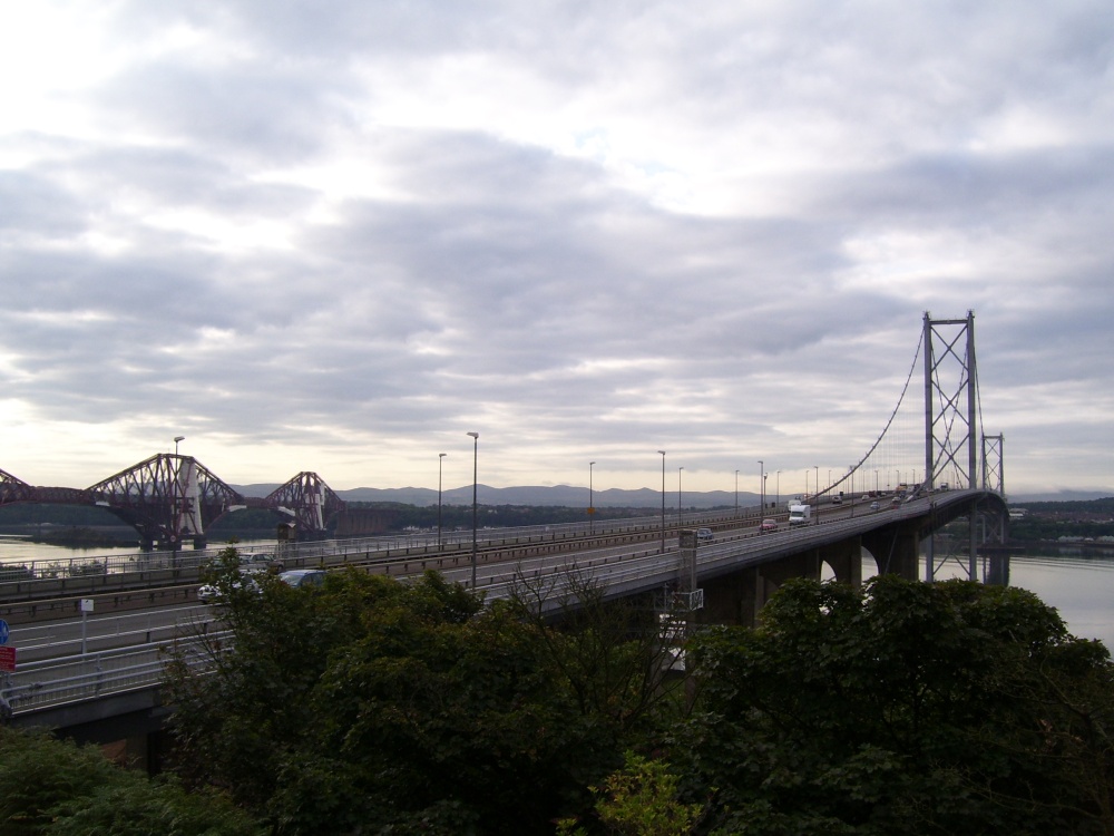 Forth Bridges, over Firth of Forth, Midlothian, Scotland