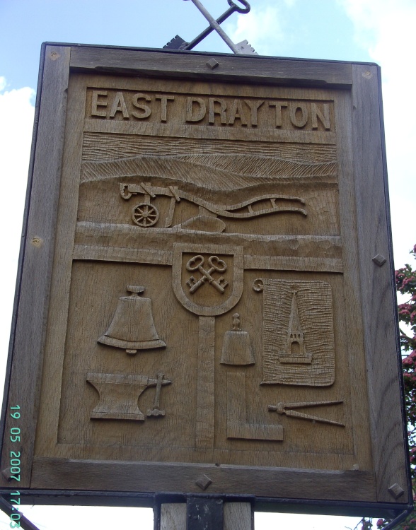 This wonderful carved sign in East Drayton in Nottinghamshire