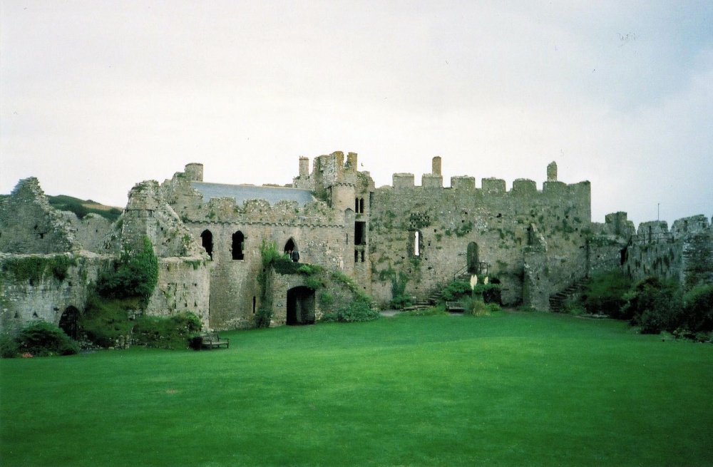 Image of the inner ward at  Manorbier Castle, Wales