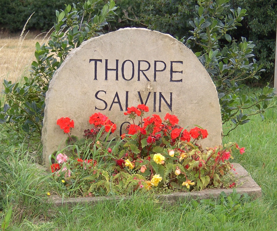 Village sign of Thorpe Salvin in South Yorkshire