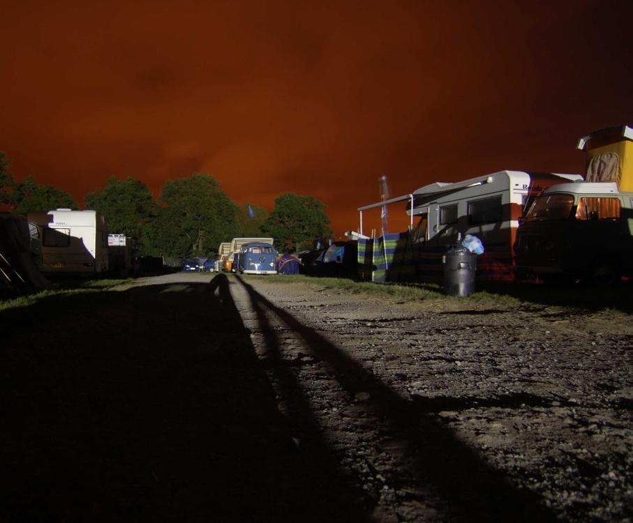 Red sky at night, Three Counties Showground, Worcestershire