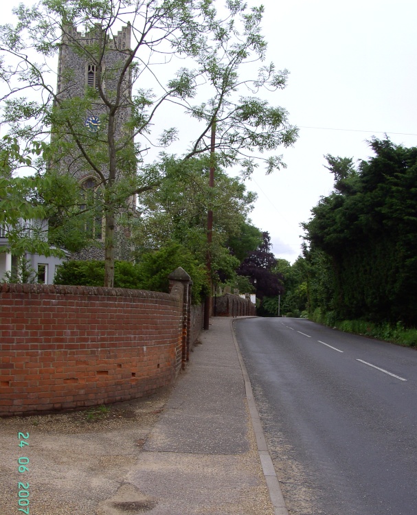 Main street in Ormesby St Margaret, Norfolk