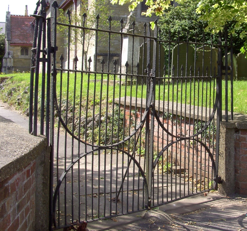 Church gates at St Helens Church, Willingham by Stow, Lincolnshire