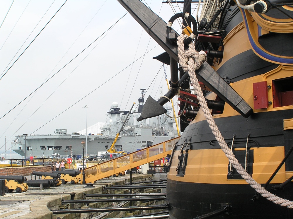 HMS Victory and HMS Ark Royal - the old and the new