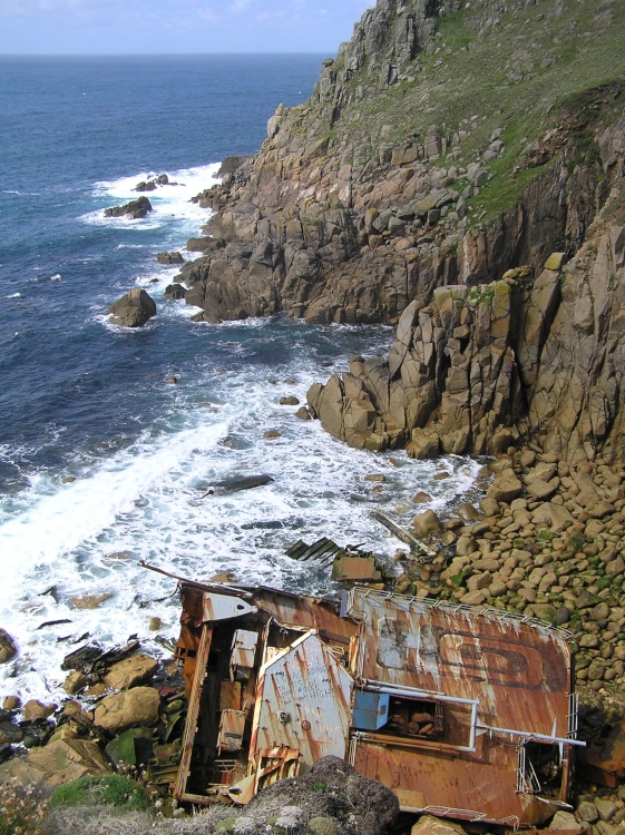 Shipwreck near Land's End, Sennen, Cornwall