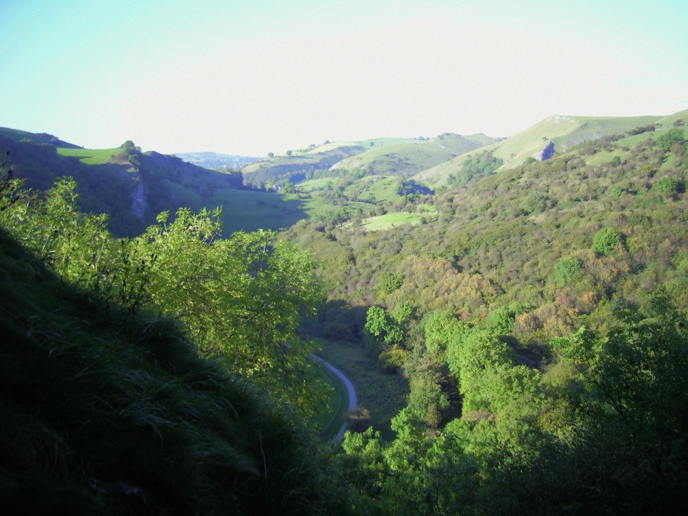 A view from Thor's Cave onto the valley near Wetton Mill